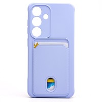 Чехол-накладка для Samsung Galaxy S25 (светло-фиолетовый) - SC304 с картхолдером