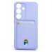 Чехол-накладка для Samsung Galaxy S25 (светло-фиолетовый) - SC304 с картхолдером