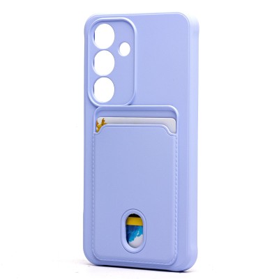 Чехол-накладка для Samsung Galaxy S25 (светло-фиолетовый) - SC304 с картхолдером