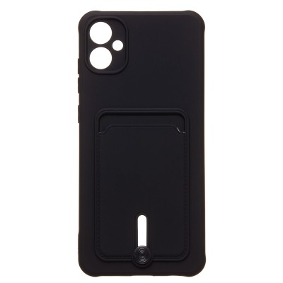 Чехол-накладка для Samsung A055 Galaxy A05 (черный) - SC304 с картхолдером