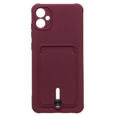 Чехол-накладка для Samsung A055 Galaxy A05 (бордовый) - SC304 с картхолдером Чехол-накладка для Samsung A055 Galaxy A05 (бордовый) - SC304 с картхолдером