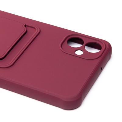 Чехол-накладка для Samsung A055 Galaxy A05 (бордовый) - SC304 с картхолдером Чехол-накладка для Samsung A055 Galaxy A05 (бордовый) - SC304 с картхолдером