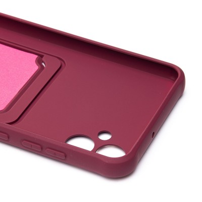 Чехол-накладка для Samsung A055 Galaxy A05 (бордовый) - SC304 с картхолдером Чехол-накладка для Samsung A055 Galaxy A05 (бордовый) - SC304 с картхолдером