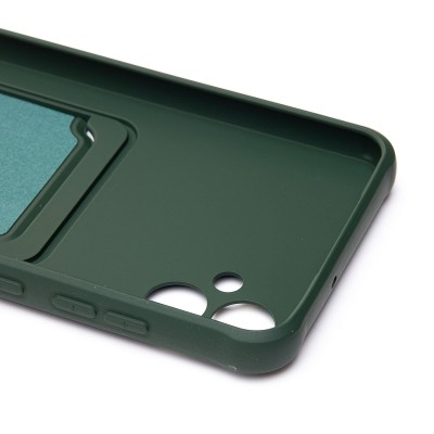 Чехол-накладка для Samsung A055 Galaxy A05 (темно-зеленый) - SC304 с картхолдером