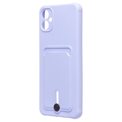 Чехол-накладка для Samsung A055 Galaxy A05 (светло-фиолетовый) - SC304 с картхолдером