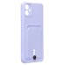Чехол-накладка для Samsung A055 Galaxy A05 (светло-фиолетовый) - SC304 с картхолдером