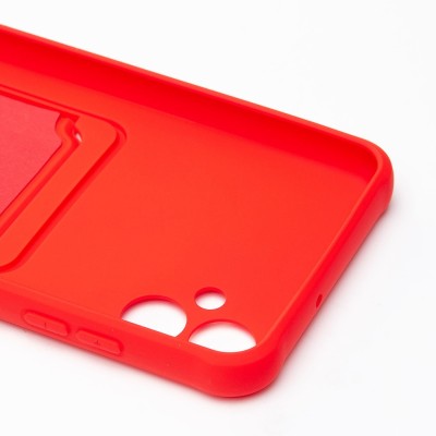 Чехол-накладка для Samsung A055 Galaxy A05 (красный) - SC304 с картхолдером