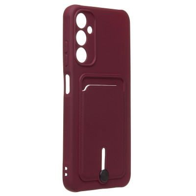 Чехол-накладка для Samsung A057 Galaxy A05s (бордовый) - SC304 с картхолдером