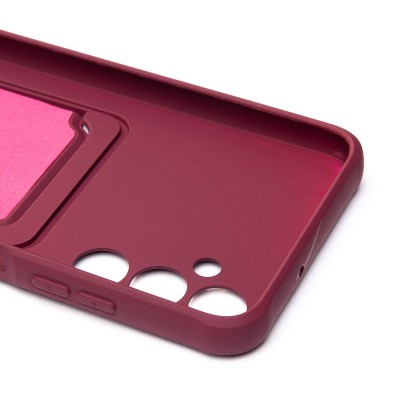 Чехол-накладка для Samsung A057 Galaxy A05s (бордовый) - SC304 с картхолдером