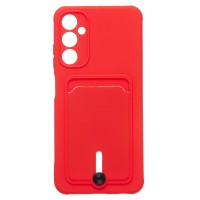 Чехол-накладка для Samsung A057 Galaxy A05s (красный) - SC304 с картхолдером