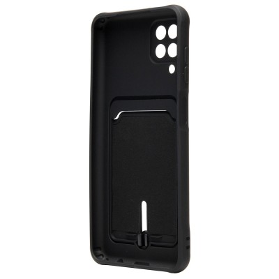 Чехол-накладка для Samsung A125 Galaxy A12 (черный) - SC304 с картхолдером