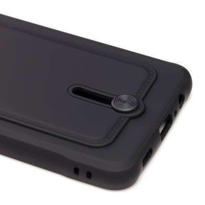 Чехол-накладка для Samsung A125 Galaxy A12 (черный) - SC304 с картхолдером