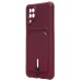Чехол-накладка для Samsung A125 Galaxy A12 (бордовый) - SC304 с картхолдером