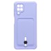 Чехол-накладка для Samsung A125 Galaxy A12 (темно-фиолетовый) - SC304 с картхолдером