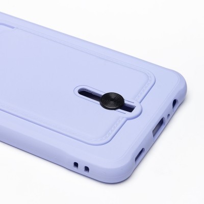 Чехол-накладка для Samsung A125 Galaxy A12 (темно-фиолетовый) - SC304 с картхолдером