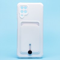 Чехол-накладка для Samsung A125 Galaxy A12 (белый) - SC304 с картхолдером