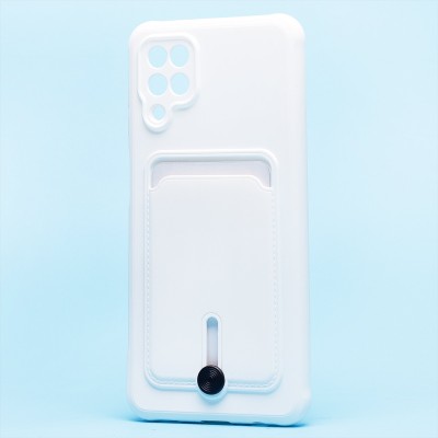 Чехол-накладка для Samsung A125 Galaxy A12 (белый) - SC304 с картхолдером