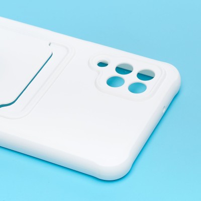 Чехол-накладка для Samsung A125 Galaxy A12 (белый) - SC304 с картхолдером