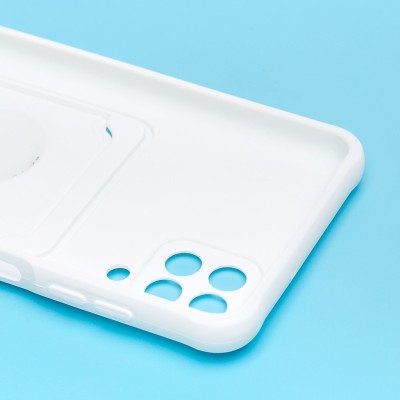 Чехол-накладка для Samsung A125 Galaxy A12 (белый) - SC304 с картхолдером