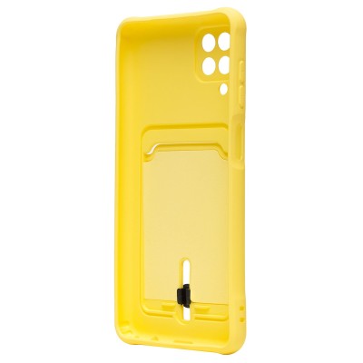 Чехол-накладка для Samsung A125 Galaxy A12 (желтый) - SC304 с картхолдером
