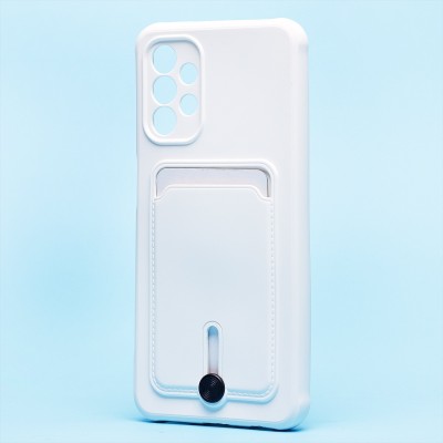 Чехол-накладка для Samsung A135 Galaxy A13 4G (белый) - SC304 с картхолдером