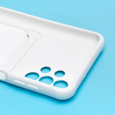 Чехол-накладка для Samsung A135 Galaxy A13 4G (белый) - SC304 с картхолдером