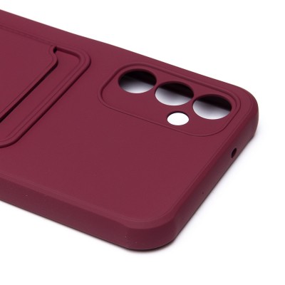 Чехол-накладка для Samsung A146 Galaxy A14 5G (MediaTek) (бордовый) - SC304 с картхолдером Чехол-накладка для Samsung A146 Galaxy A14 5G (MediaTek) (бордовый) - SC304 с картхолдером