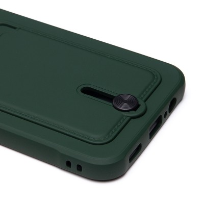 Чехол-накладка для Samsung A146 Galaxy A14 5G (MediaTek) (темно-зеленый) - SC304 с картхолдером Чехол-накладка для Samsung A146 Galaxy A14 5G (MediaTek) (темно-зеленый) - SC304 с картхолдером