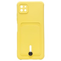Чехол-накладка для Samsung A226 Galaxy A22s 5G (желтый) - SC304 с картхолдером