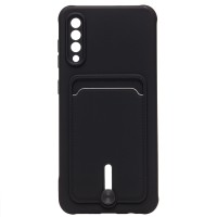 Чехол-накладка для Samsung A507 Galaxy A50s (черный) - SC304 с картхолдером