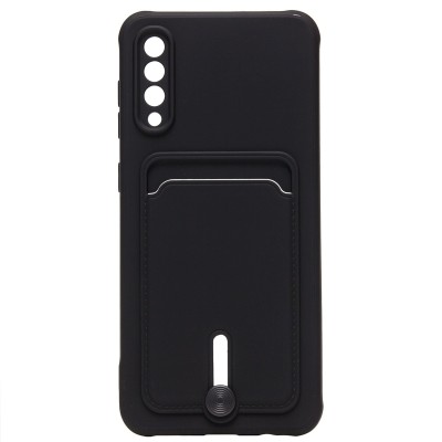 Чехол-накладка для Samsung A505 Galaxy A50 (черный) - SC304 с картхолдером Чехол-накладка для Samsung A505 Galaxy A50 (черный) - SC304 с картхолдером