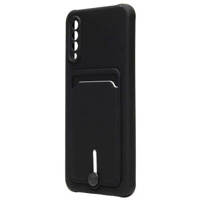 Чехол-накладка для Samsung A507 Galaxy A50s (черный) - SC304 с картхолдером