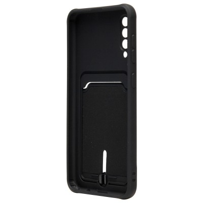 Чехол-накладка для Samsung A507 Galaxy A50s (черный) - SC304 с картхолдером