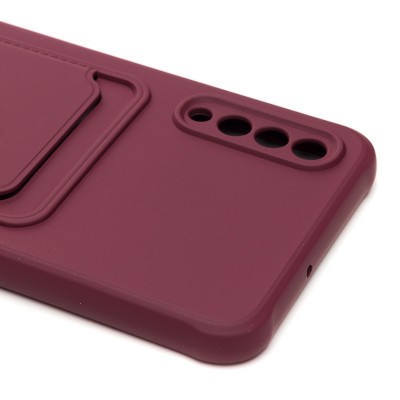 Чехол-накладка для Samsung A507 Galaxy A50s (бордовый) - SC304 с картхолдером