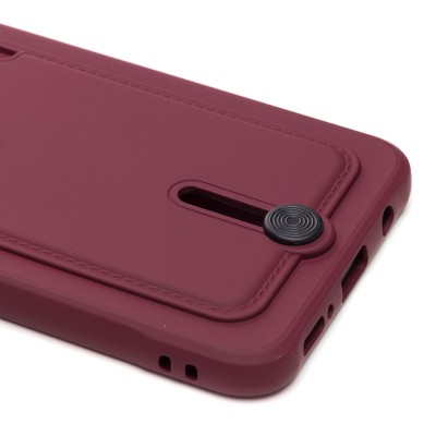 Чехол-накладка для Samsung A507 Galaxy A50s (бордовый) - SC304 с картхолдером