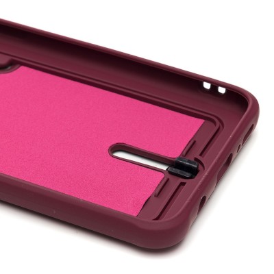 Чехол-накладка для Samsung A507 Galaxy A50s (бордовый) - SC304 с картхолдером