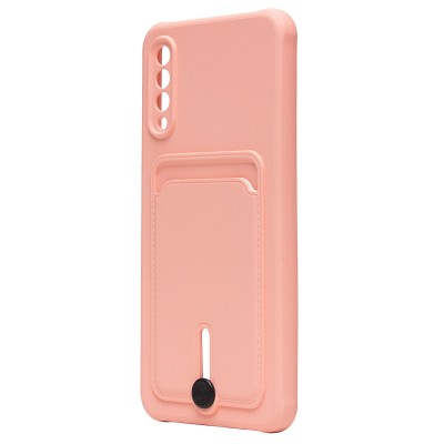 Чехол-накладка для Samsung A505 Galaxy A50 (светло-розовый) - SC304 с картхолдером