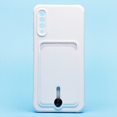 Чехол-накладка для Samsung A505 Galaxy A50 (белый) - SC304 с картхолдером