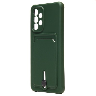 Чехол-накладка для Samsung A336 Galaxy A33 5G (темно-зеленый) - SC304 с картхолдером