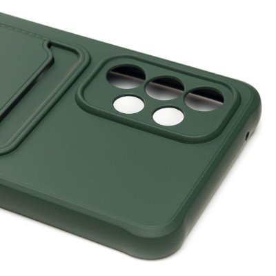Чехол-накладка для Samsung A336 Galaxy A33 5G (темно-зеленый) - SC304 с картхолдером