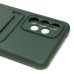 Чехол-накладка для Samsung A336 Galaxy A33 5G (темно-зеленый) - SC304 с картхолдером
