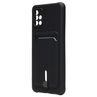 Чехол-накладка для Samsung A515 Galaxy A51 4G (черный) - SC304 с картхолдером