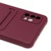 Чехол-накладка для Samsung A515 Galaxy A51 4G (бордовый) - SC304 с картхолдером