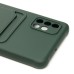 Чехол-накладка для Samsung A515 Galaxy A51 4G (темно-зеленый) - SC304 с картхолдером