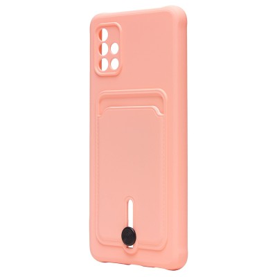 Чехол-накладка для Samsung A515 Galaxy A51 4G (светло-розовый) - SC304 с картхолдером