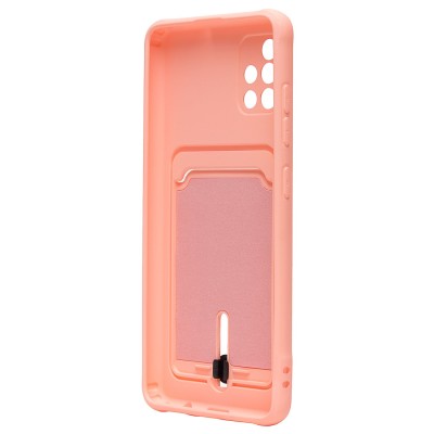 Чехол-накладка для Samsung A515 Galaxy A51 4G (светло-розовый) - SC304 с картхолдером