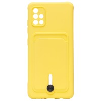 Чехол-накладка для Samsung A515 Galaxy A51 4G (желтый) - SC304 с картхолдером Чехол-накладка для Samsung A515 Galaxy A51 4G (желтый) - SC304 с картхолдером