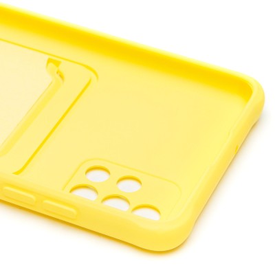 Чехол-накладка для Samsung A515 Galaxy A51 4G (желтый) - SC304 с картхолдером