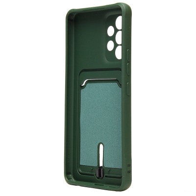 Чехол-накладка для Samsung A536 Galaxy A53 5G (темно-зеленый) - SC304 с картхолдером