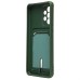 Чехол-накладка для Samsung A536 Galaxy A53 5G (темно-зеленый) - SC304 с картхолдером